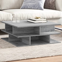 vidaXL Soffbord grå sonoma 70x70x29 cm konstruerat trä