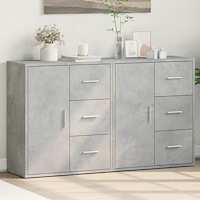 vidaXL Skänkar 2 st betonggrå 60x31x70 cm konstruerat trä