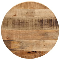 vidaXL Bordsskiva Ø 50x3,8 cm rund massivt grovt mangoträ