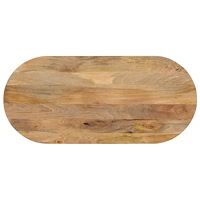 vidaXL Bordsskiva 110x50x2,5 cm oval massivt mangoträ
