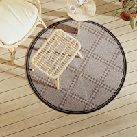 vidaXL Utomhusmatta ARAKIL brun Ø120 cm PP
