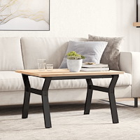vidaXL Bordsben för soffbord Y-ram 70x60x43 cm stål