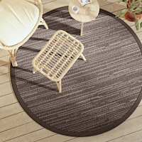 vidaXL Utomhusmatta ARAKIL brun Ø160 cm PP