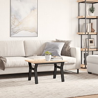 vidaXL Bordsben för soffbord Y-ram 60x40x38 cm stål