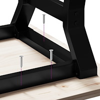 vidaXL Bordsben för soffbord Y-ram 60x40x38 cm stål