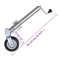 vidaXL Stödhjul 60 mm med däckstopp