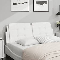 vidaXL Dyna till huvudgavel vit 120 cm konstläder
