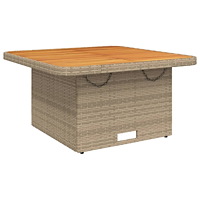 vidaXL Matgrupp för trädgården med dynor 5 delar beige konstrotting
