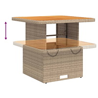 vidaXL Matgrupp för trädgården med dynor 5 delar beige konstrotting