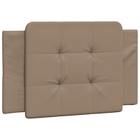 vidaXL Sängram med LED-belysning cappuccino 100x200 cm konstläder