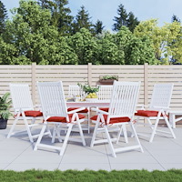 vidaXL Stolsdynor 6 st röd 40x40x7 cm oxfordtyg