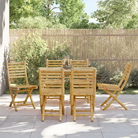 vidaXL Hopfällbara trädgårdsstolar 6 st 43x54x88 cm bambu