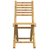 vidaXL Hopfällbara trädgårdsstolar 6 st 43x54x88 cm bambu