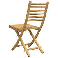 vidaXL Hopfällbara trädgårdsstolar 6 st 43x54x88 cm bambu