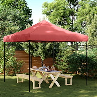 vidaXL Pop-Up hopfällbart partytält 292x292x315 cm vinröd