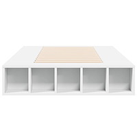 vidaXL Sängram vit 75x190 cm konstruerat trä