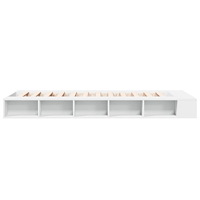 vidaXL Sängram vit 75x190 cm konstruerat trä