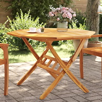 vidaXL Hopfällbart trädgårdsbord Ø110x75 cm massivt akaciaträ