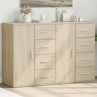 vidaXL Skänkar 2 st sonoma-ek 59x39x80 cm konstruerat trä