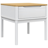 vidaXL Lampbrod FLORO vit 55x55x54 cm massiv furu