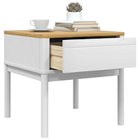 vidaXL Lampbrod FLORO vit 55x55x54 cm massiv furu