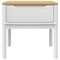 vidaXL Lampbrod FLORO vit 55x55x54 cm massiv furu