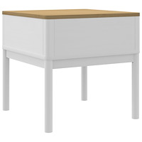 vidaXL Lampbrod FLORO vit 55x55x54 cm massiv furu