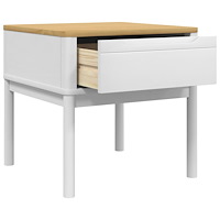 vidaXL Lampbrod FLORO vit 55x55x54 cm massiv furu