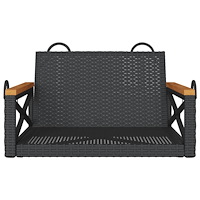 vidaXL Gungbänk svart 63x62x40 cm konstrotting