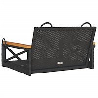 vidaXL Gungbänk svart 63x62x40 cm konstrotting