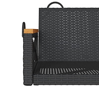 vidaXL Gungbänk svart 63x62x40 cm konstrotting
