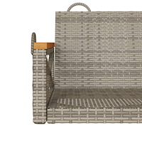 vidaXL Gungbänk grå 109x62x40 cm konstrotting