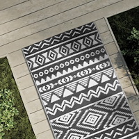 vidaXL Utomhusmatta ARAKIL svart 80x250 cm PP