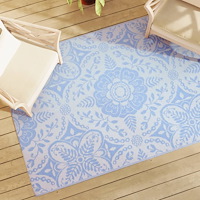 vidaXL Utomhusmatta ARAKIL babyblå 140x200 cm PP
