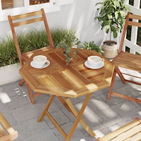 vidaXL Bordsskiva 70x70x2,5 cm åttakantig massiv teak