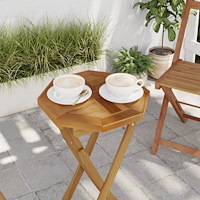 vidaXL Bordsskiva 40x40x2,5 cm åttakantig massiv teak