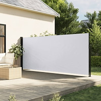 vidaXL Indragbar sidomarkis vit 160x500 cm