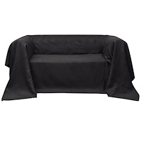 vidaXL Sofföverdrag i mikromocka antracit 210 x 280 cm