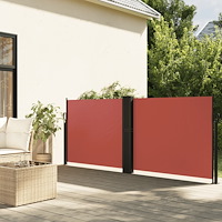vidaXL Infällbar sidomarkis terrakotta 120x600 cm