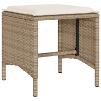 vidaXL Soffgrupp för trädgården med dynor 6 delar beige konstrotting