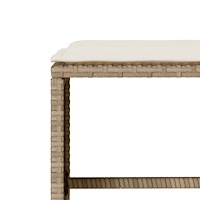 vidaXL Soffgrupp för trädgården med dynor 6 delar beige konstrotting