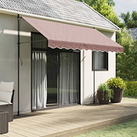 vidaXL Markisvolang brun randig 3 m