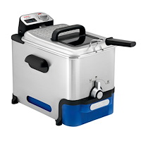 Tefal Tefal Oleoclean Pro Inox & Design FR8040 Single 3,5 l 2300 W Svart, Rostfritt stål
