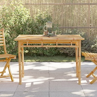 vidaXL Matbord för trädgården 110x55x75 cm bambu