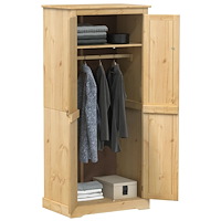 vidaXL Garderob Corona 76x50x170 cm massiv furu