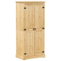 vidaXL Garderob Corona 76x50x170 cm massiv furu