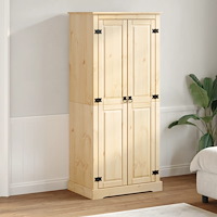 vidaXL Garderob Corona 76x50x170 cm massiv furu