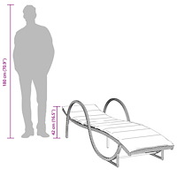 vidaXL Solsängar 2 st med bord brun konstrotting