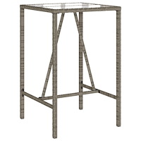 vidaXL Barbord för trädgården 70x70x110 cm konstrotting