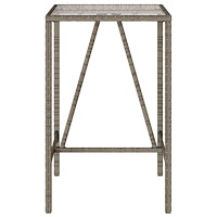 vidaXL Barbord för trädgården 70x70x110 cm konstrotting